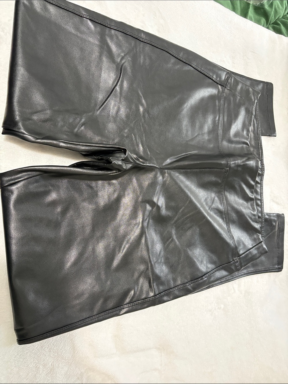 GAP Black Faux Leather Leggings High Rise Size S